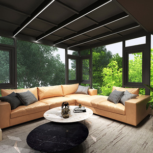 Véranda de haute qualité en aluminium 6063, verre Low-E à économie <span class=keywords><strong>d</strong></span>'énergie, jardin <span class=keywords><strong>d</strong></span>'hiver pour résidence - Product Image 3