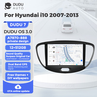 DUDUAUTO pour Hyundai I10 2007-2013, système multimédia de voiture Android modifié, navigation Bluetooth, Car-play, écran de recul