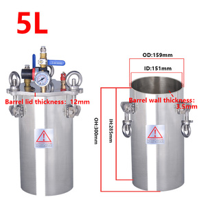 Recipientes a Presión Industriales de Acero Inoxidable 304 de <span class=keywords><strong>5</strong></span> <span class=keywords><strong>Litros</strong></span> para Máquina de Espuma - Product Image 2