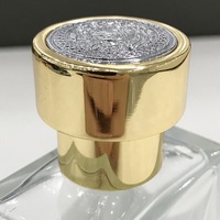 Tapa de Perfume Cilíndrica de Zamac con Patrón en Relieve, Tapa de Aleación de Zinc para Botella de Perfume FEA15, Logotipo Personalizado, Empaque de Perfume de Lujo