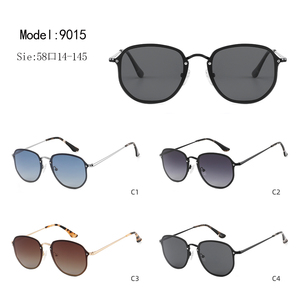 Gafas de sol polarizadas con montura metálica, lentes degradadas, UV400, forma redonda, para mujer, uso al aire libre - Product Image 3