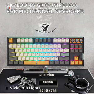 คีย์บอร์ดไร้สาย <span class=keywords><strong>SKYLOONG</strong></span> GK87 V3 2.4Ghz แบบกลไก RGB พร้อมสวิตช์ Gateron  3 โหมดตั้งโปรแกรมได้ 87 ปุ่ม แบตเตอรี่ 3600mAh โครงสร้างโลหะ - Product Image 2