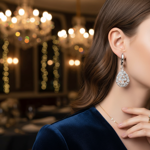 Boucles d'oreilles pendantes en pierre baguette blanche, fabrication artisanale turque, bijoux en argent sterling 925 - Product Image 3