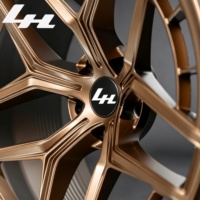 Rines de Aleación Forjados de una Pieza, 17-24 Pulgadas, Bronce Mate, Deportivos, Multirradio de 5 Brazos, Personalizados, PCD 5x112/5x120, Compatibles con BMW, Audi, Mercedes