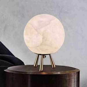Lámpara de Mesa de Mármol E27 LED, Moderna, Minimalista, para Dormitorio o Escritorio, Cuidado de la Vista - Product Image 2