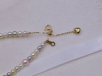 Bracelet en perles de haute joaillerie, or pur 18 carats, chaîne réglable, perles d'Akoya baroques naturelles d'eau salée du Japon, 3,5-4 mm