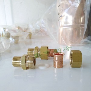 Copper Brass External Threaded <b>Socket</b> Union 4 <b>Points</b> To 2 Inches For Refrigeration Pipes Welded Connection - Product Image 1