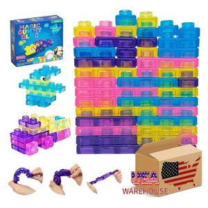 40 blocs de construction empilables souples en TPE, jouet sensoriel pour tout-petits, sans danger pour les mains, extensibles, unisexes - Product Image 2