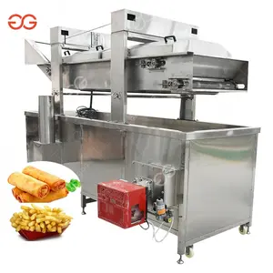 Continuous French Fries Pommes Frites Surgeler Batch Frying Plant Pani Puri Snitzel Plantain Potato Chips Fryer Machine Price