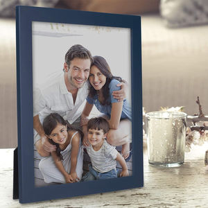 Cadre de <span class=keywords><strong>Photo</strong></span> bleu à fixation murale, plan artistique en bois, pour <span class=keywords><strong>Couple</strong></span> - Product Image 3