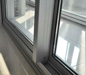 <span class=keywords><strong>Porte</strong></span> coulissante préfabriquée en aluminium avec design en treillis de verre pour vitrine, <span class=keywords><strong>porte</strong></span> d'entrée commerciale, portes de salon en verre - Product Image 2