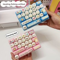 Clavier de décompression créatif en plastique à 26 touches, étanche, avec design de dessin animé mignon, gadget de pêche thérapeutique, transfrontalier