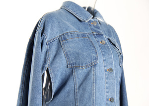 Nouvelle Veste Cape en Jean Irrégulière pour <span class=keywords><strong>Femme</strong></span> – Style Streetwear Décontracté Automne Hiver - Product Image 6