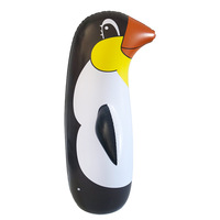 Sac de frappe mural ou sur pied pour adultes et enfants, forme d'animal (dinosaure, pingouin), pour boxe, kickboxing, avec gants