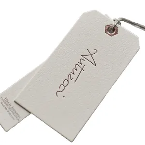 High-quality customized private brand embossed wholesale items label plastic hangtags custom labels for clothing brand