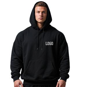 เสื้อสเวตเชิ้ตผ้าฝ้ายผสมโพลีเอสเตอร์สำหรับผู้ชาย พิมพ์ลายดิจิตอลตามสั่ง เนื้อผ้าหนา ทรงโอเวอร์ไซส์ เหมาะสำหรับออกกำลังกายและเล่นกีฬา เสื้อฮู้ดดี้ผู้ชาย - Product Image 1