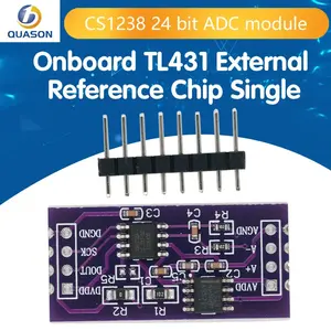 Módulo ADC CS1237 de 24 bits a bordo TL431 Chip de referencia externa Detección de pesaje de un solo canal 24bit para Arduino