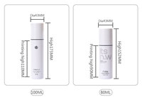 Emballage cosmétique écologique en gros, flacon pompe vide 80 ml en plastique ABS blanc mat pour lotion visage, poudre libre et masque facial, personnalisable