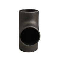 Conector en T de Hierro Maleable Negro, Accesorio de Tubería de 3 Vías para Plomería Industrial y Conexión de Tuberías