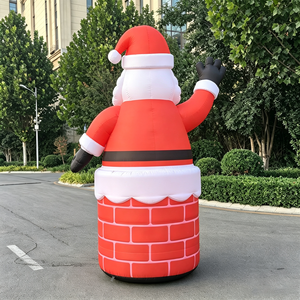 Decoración Navideña <span class=keywords><strong>Inflable</strong></span>, Santa Claus de 6-8 Pies, Tela Oxford Impermeable para Fiestas Comerciales al Aire Libre - Product Image 2