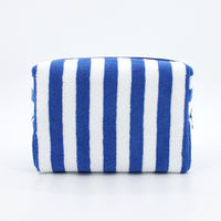 Pochette de voyage portable en tissu éponge doux avec fermeture éclair, personnalisable avec logo, pour bonbons, cosmétiques et maquillage, idéale pour le quotidien et les sacs.