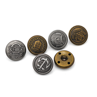 Abrigo con logotipo personalizado para hombre, uniforme con botón, traje de Metal, ropa de caña, chaqueta de cobre dorado, abrigo, botones de latón de hierro para chaqueta, abrigo