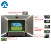 Simulateur de golf tout-en-un avec retour de mouvement réel, surveillance par caméra double haute vitesse, compatible multiplateformes