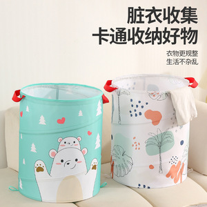 Panier à linge en tissu Oxford 600D pour chambre à coucher, bac à linge pour dortoir, bac de rangement pour jouets, seau de rangement pour poupées, pliable - Product Image 3