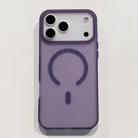 Casing Pengisian Daya Nirkabel Magnetik Bergaris Bergelombang Untuk IPhone 17 Air 16 15 14 13 12 11 Pro Max Penutup Matte Anti Benturan