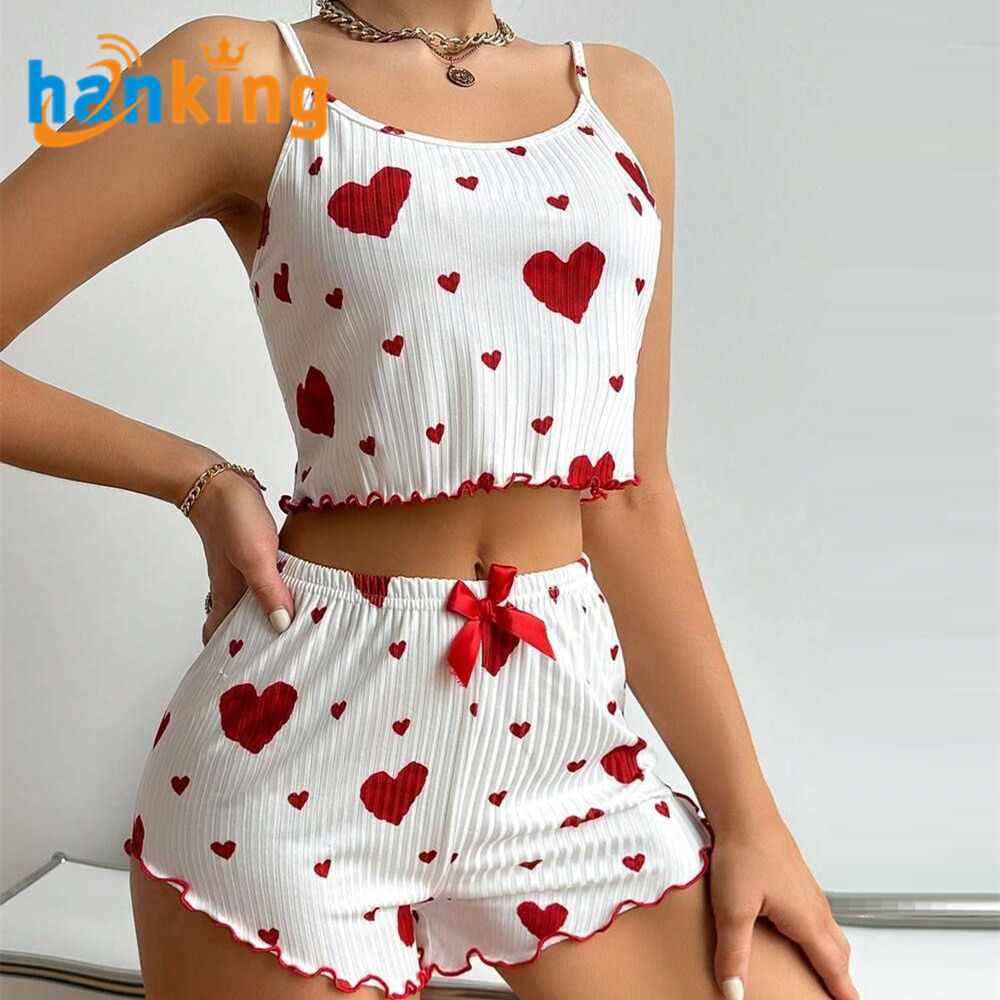 White+Red (Cami&Shorts Set)