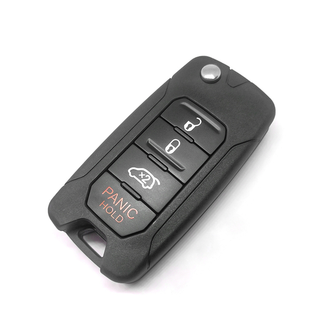 Modified Uncut Flip Remote Key Fob 3+1 Button 315mhz 433Mhz with ID46 Chip