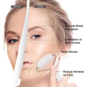 Benutzer definierte Logo Natural White Jade Gesichts rolle für Anti-Aging Beauty <span class=keywords><strong>Gua</strong></span> <span class=keywords><strong>Sha</strong></span> Rollen für Gesicht Augen Hals Pflege - Product Image 6