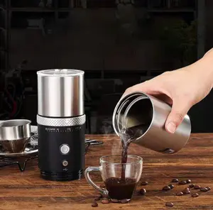 אחת כוס ניידת יוצקים מעל מכונת קפה מטחנת מיני מכונה קפה