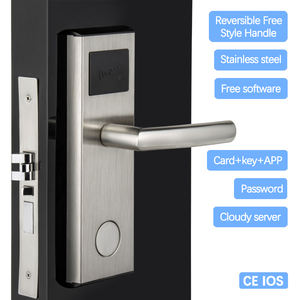 गर्म बिक्री Rfid कार्ड स्टेनलेस स्टील सॉफ्टवेयर एनकोडर मुक्त sdk pms सिस्टम हैंडल दरवाजा लॉक होटल लॉक अपार्टमेंट - Product Image 4