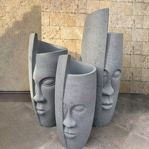 Contemporary White Floor <strong>Vase</strong> for Modern Home <strong>Living</strong> <strong>Room</strong> Office Decor <strong>Big</strong> Size Standing <strong>Vase</strong> Fiberglass Eco-friendly Durable - Product Image 1