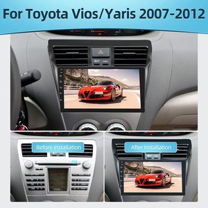 Crbrillar 9 Inch Android 13 Xe Stereo Đài Phát Thanh Xe Hơi Cho Toyota Vios Yaris 2007 2012 Carplay Android Tự Động GPS Wifi Hifi FM <span class=keywords><strong>Rds</strong></span> - Product Image 5