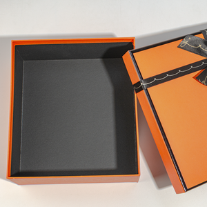 Hộp vận chuyển cao cấp hộp quà màu Cam với bao bì giấy ruy băng màu đen thanh lịch-Lý tưởng cho quà tặng & lễ kỷ niệm - Product Image 2