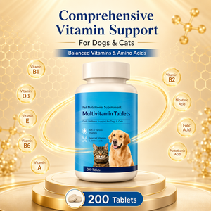 Comprimés multivitaminés pour animaux de compagnie 200 unités – Complément alimentaire quotidien Vitamines A, <span class=keywords><strong>B1</strong></span>, B2, B6, D3, E – Renforce le système immunitaire – Nutrition – Marque privée OEM - Product Image 5
