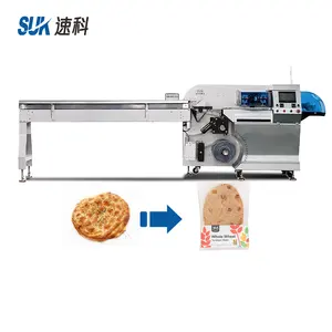 Food Bread Bakery Cookies Biscuit Vegetables Flow Wrapping Packing Machine Automatic