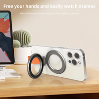 Nouveauté - Aimant triple face puissant à 360° °   Support de téléphone rotatif en alliage d'aluminium pour bureau et utilisation manuelle