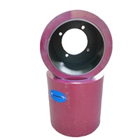 Nouveau tambour en aluminium de jante de moulin à riz de 10 ''NBR avec rouleau en caoutchouc pour décortiqueur de riz