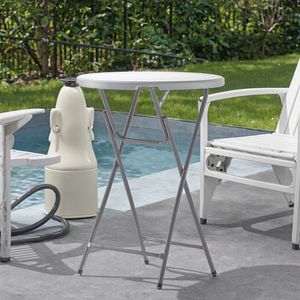 P Table de bistro pliante moderne à dessus haut pour l'extérieur, le jardin, la salle à manger et l'hôtel - Product Image 4