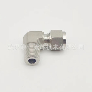 Conector de doble férula de ángulo recto con rosca externa de acero inoxidable 316 SL-ME-8M-4T para tuberías de aceite, maquinaria e industria química - Product Image 3