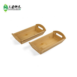 Bamboo <b>tray</b> wholesale, creative double-eared handheld bread <b>tray</b>, restaurant and hotel dining <b>tray</b>, home <b>tea</b> <b>tray</b>, Instagram - Product Image 1