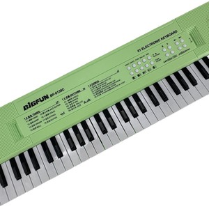 Bigfun 61 <b>Key</b> Electronic Keyboard With Mic And <b>Usb</b> Cable For Kids Beginners Green - Product Image 1