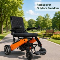 Kursi Roda Listrik Luar Ruangan yang Andal dengan Sistem Penggerak Ganda, Kemampuan Mendaki yang Stabil, Bodi Aluminium untuk Lansia, Dukungan Mobilitas