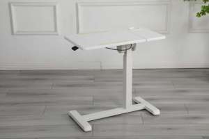 Ada Kantelbare Pneumatische Mobiele Staande Laptop Overbed Medische Tafel Rollende <span class=keywords><strong>Computer</strong></span> Kar Verplaatsbaar Bureau - Product Image 4