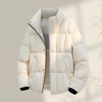 Veste matelassée en duvet pour homme personnalisée, veste d'hiver épaisse, élégante, polyvalente, chaude et résistante au froid pour homme