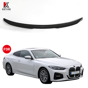 สปอยเลอร์หลังคาร์บอนไฟเบอร์คุณภาพสูงแบบแห้งทั้งหมด ลายทวิล 3K ขัดเงา สำหรับ BMW G22 ซีรีส์ 4 สไตล์ PRO ปีกหลังคาท้ายรถแบบคู่ - Product Image 1