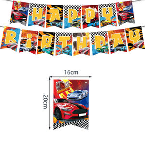 <strong>Hot</strong> Racing Car Balloons &amp; Disposable Cake Topper Set Boys <strong>Birthday</strong> <strong>Party</strong> Decoration with Photobooth Backdrop Supplies - Product Image 5